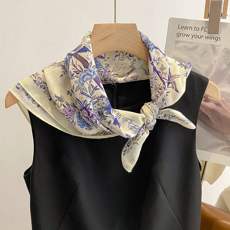 Art Craft Bag - 1PCS 70cm Bladpatroon Zijden Sjaal voor
