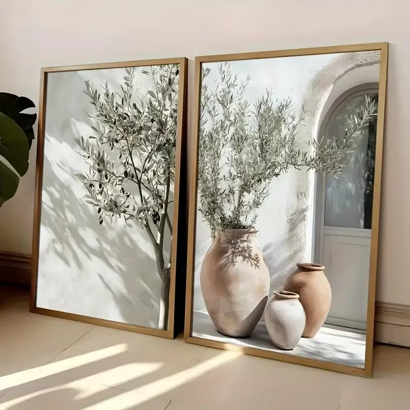 Art Craft Vase - 1PC Frameloze Retro Elegante Olijfboom Canvas