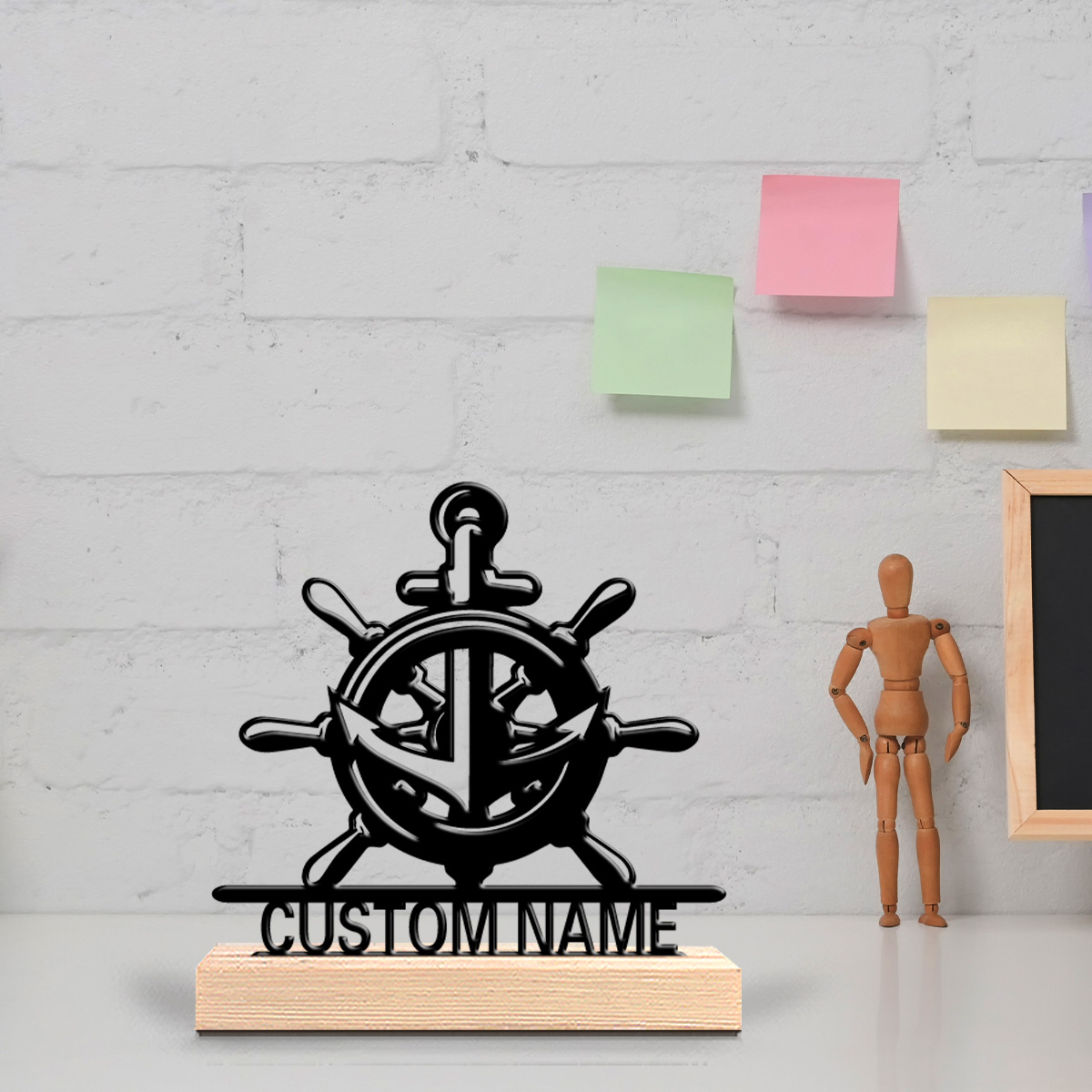 Art Craft Simple - 1 stuk eenvoudig bootanker aangepaste naam