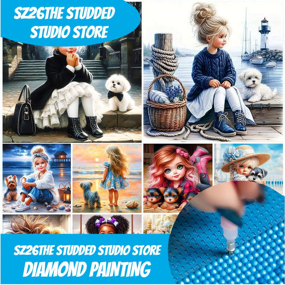 Art Craft Girl - Sz26The bezaaid diy diamant mozaïek portret
