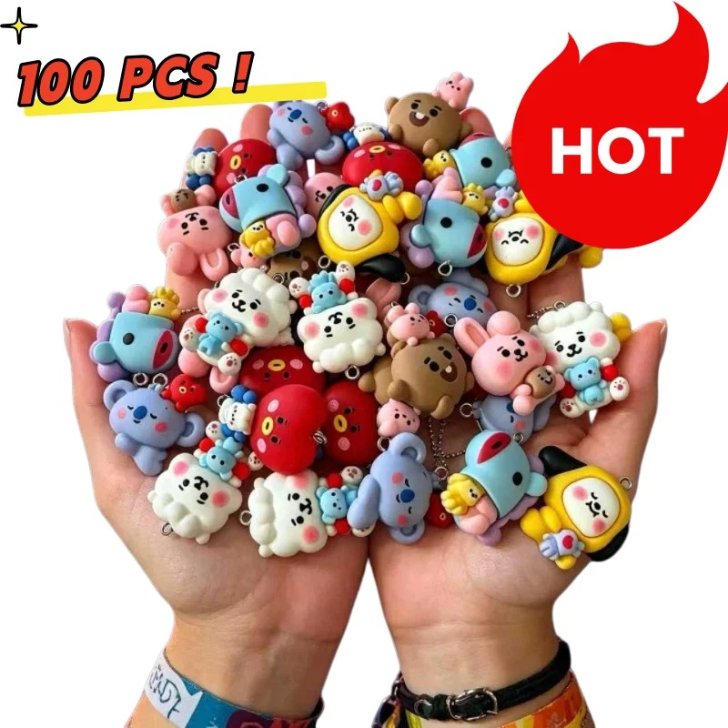 Art Craft Store - 7 stks BT21 Hars Cartoon Charm