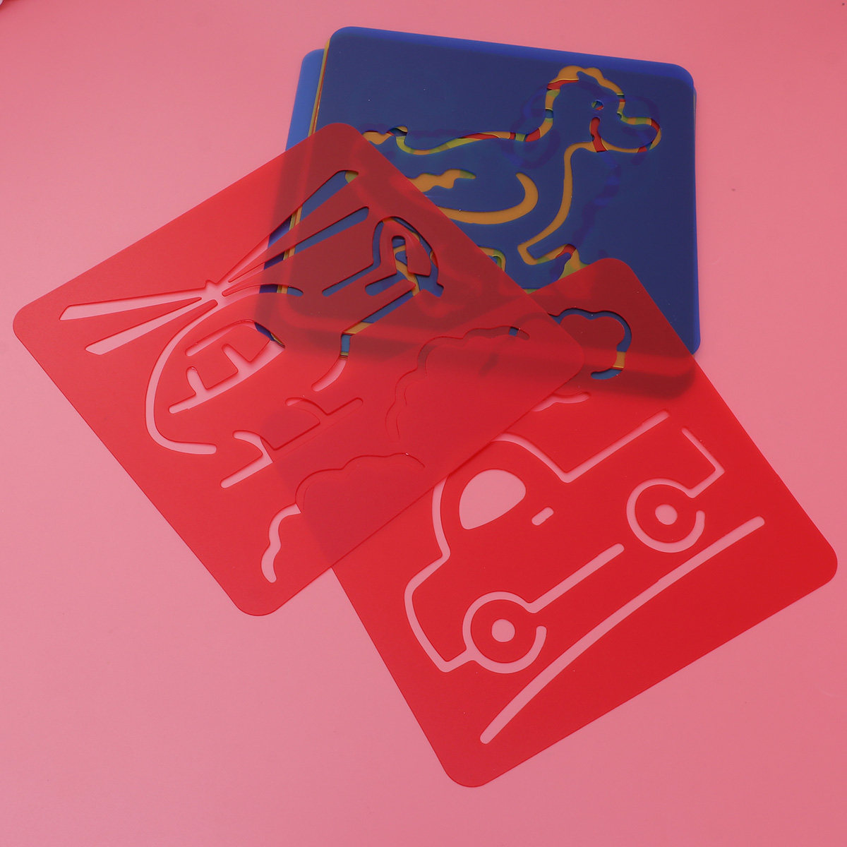 Art Craft Activities For Preschoolers - 12-delige cartoon tekeningsjablonen voor kinderen, holle
