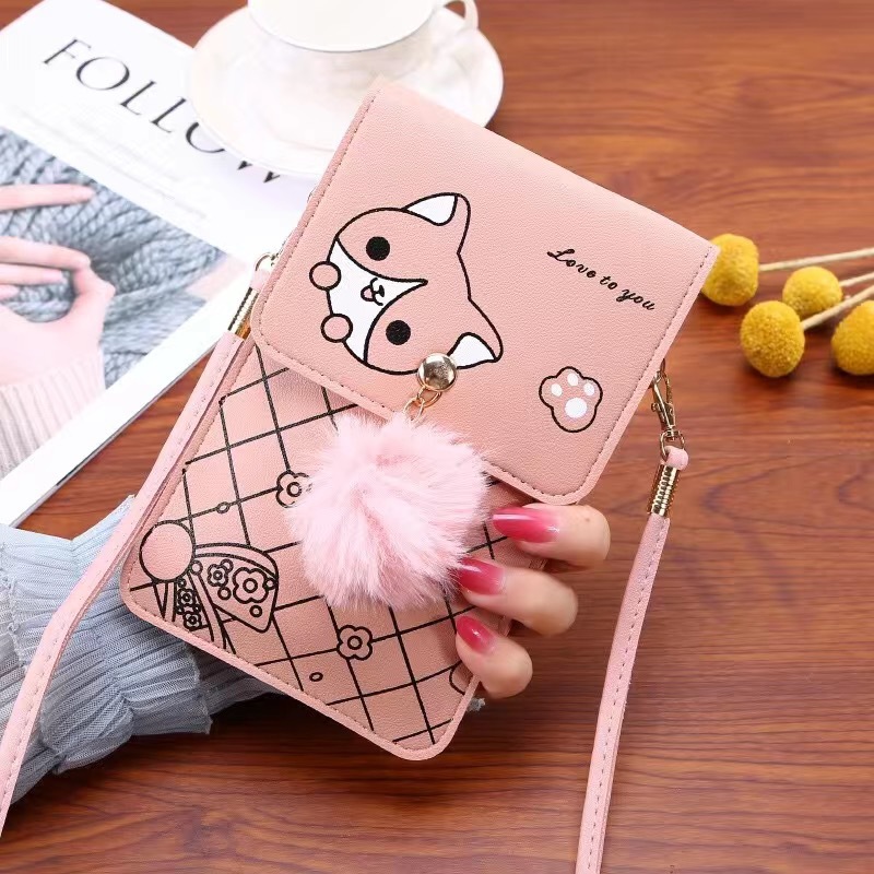 Art Craft Bag - Leuke telefoontas met touchscreen en cartoonpatroon