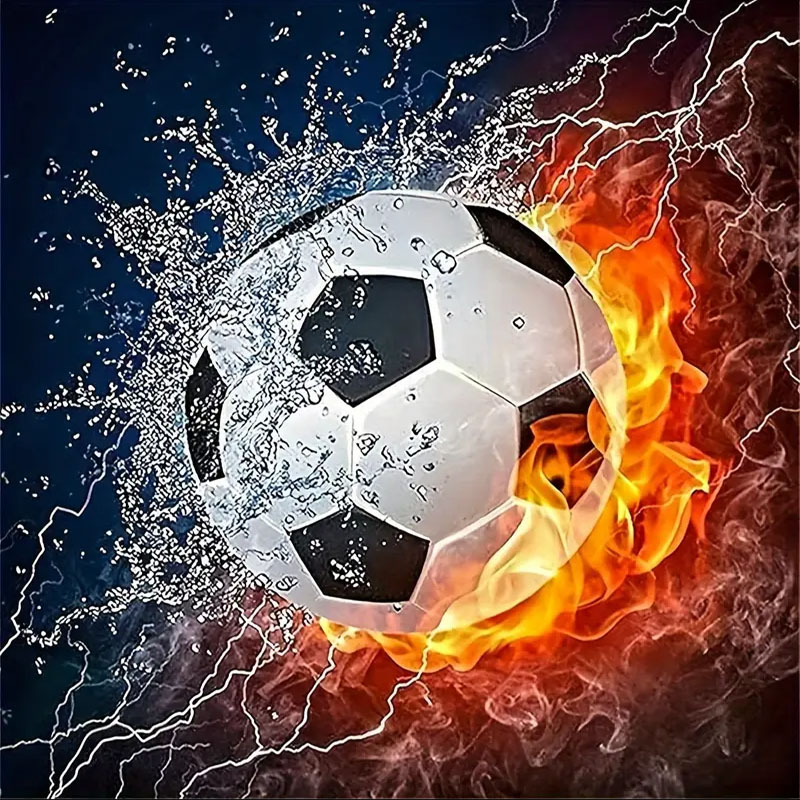 Art Craft Website - Een set voetbal-diamantschilderijen, doe-het-zelf diamanten schilderset
