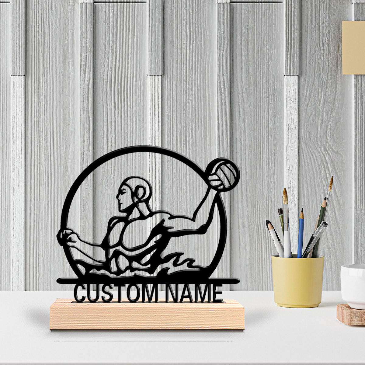 Art Craft Simple - 1 stuk eenvoudig volleybal-expert gepersonaliseerde tekst