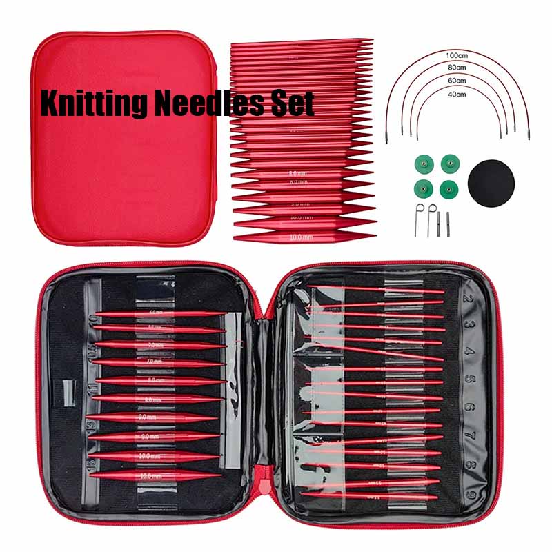 Knitting Needle Circular - 25PCS Breinaalden Set Verwisselbare Ronde Breinaald