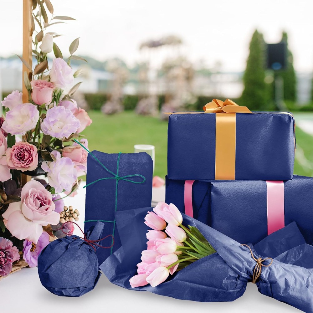 Art Craft Us - 120 vellen marineblauw tissuepapier voor cadeauzakjes