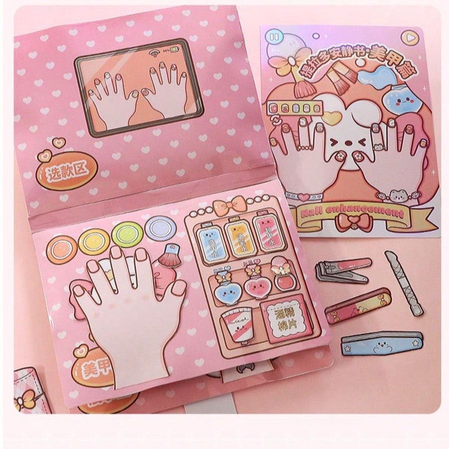 Art Craft 6 Year Old - Roze Kinderen DIY Nagelsalon Stille Knip