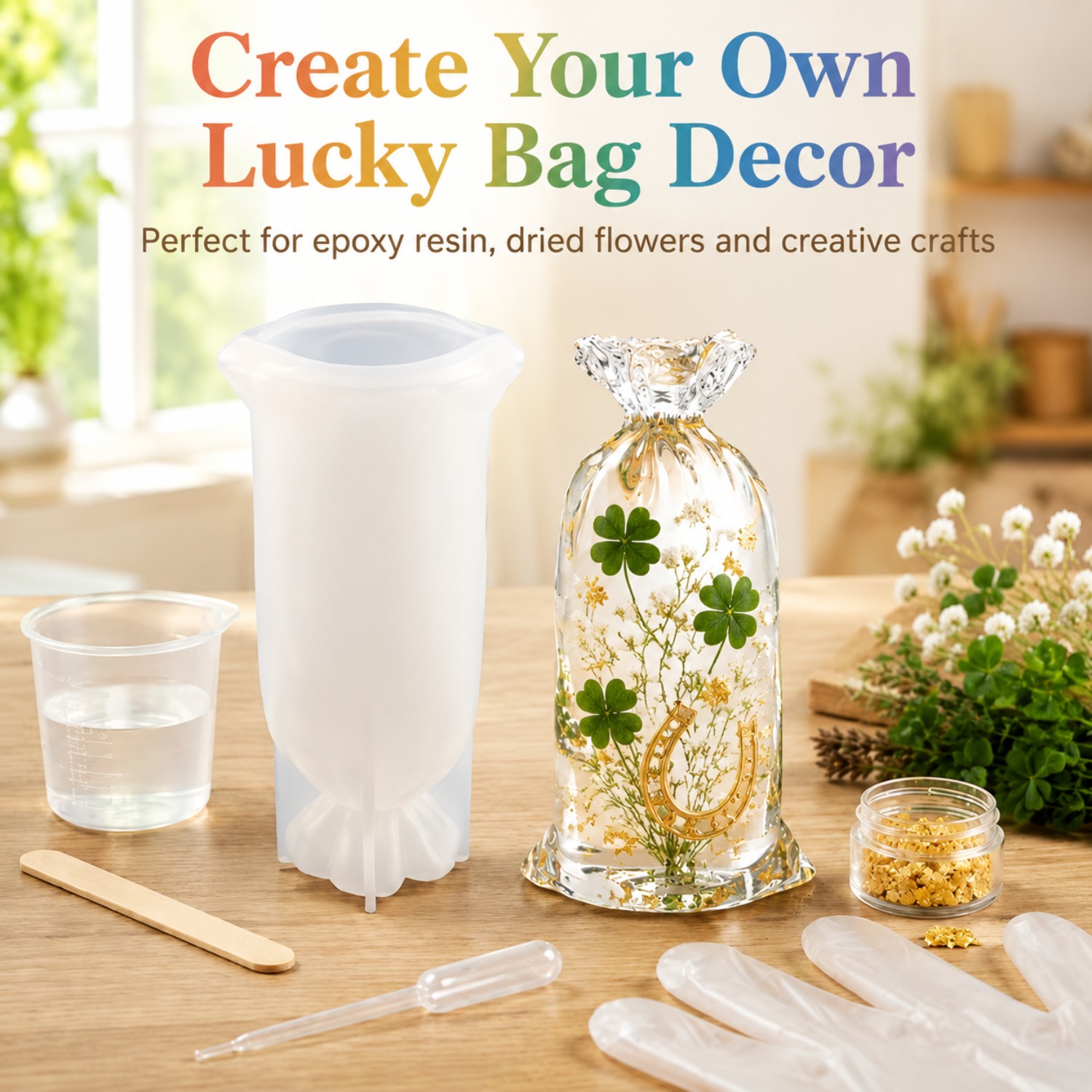 Art Craft Bag - Lucky Bag hars-siliconenmallen, herbruikbare siliconenmallen voor