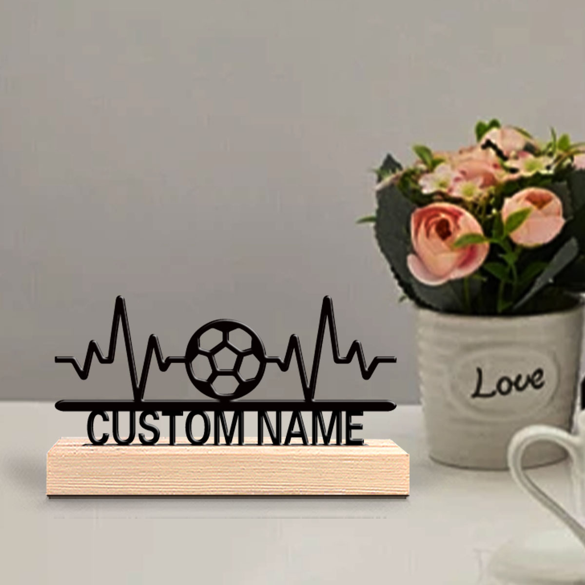 Art Craft Simple - 1 stuk eenvoudig ECG voetbal metalen