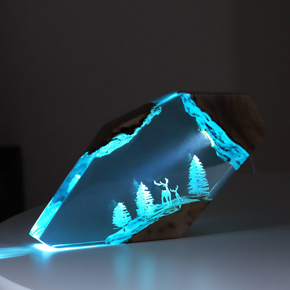 Art Craft Decoration - Bosfee Herten Desktop Kunst Gepersonaliseerd Lichtgevend