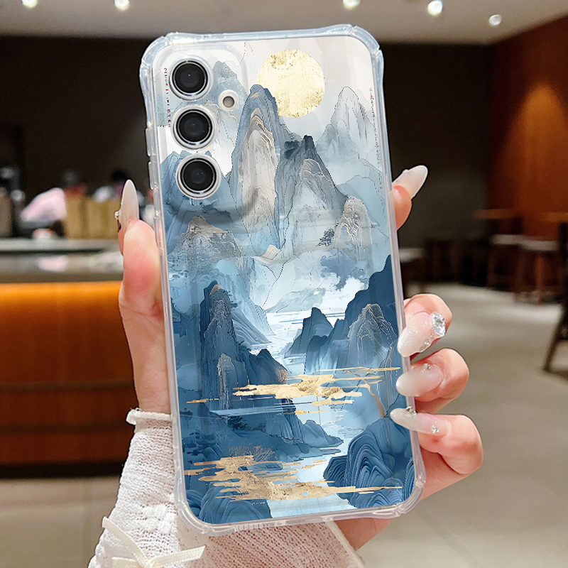 Art Craft Bag - Telefoonhoesje met berglandschap patroon voor Samsung
