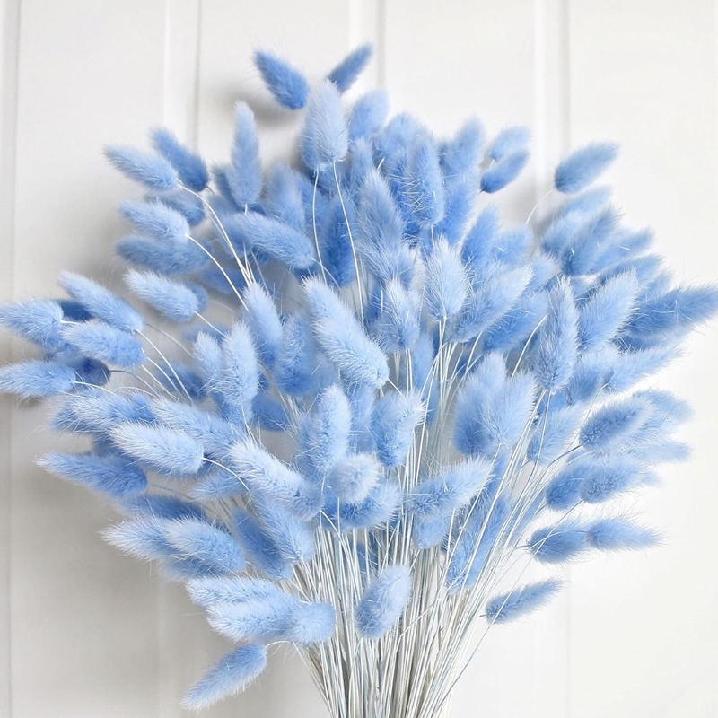 Art Craft Vase - 100 STKS Blauw Haas-staart Gras Konijn