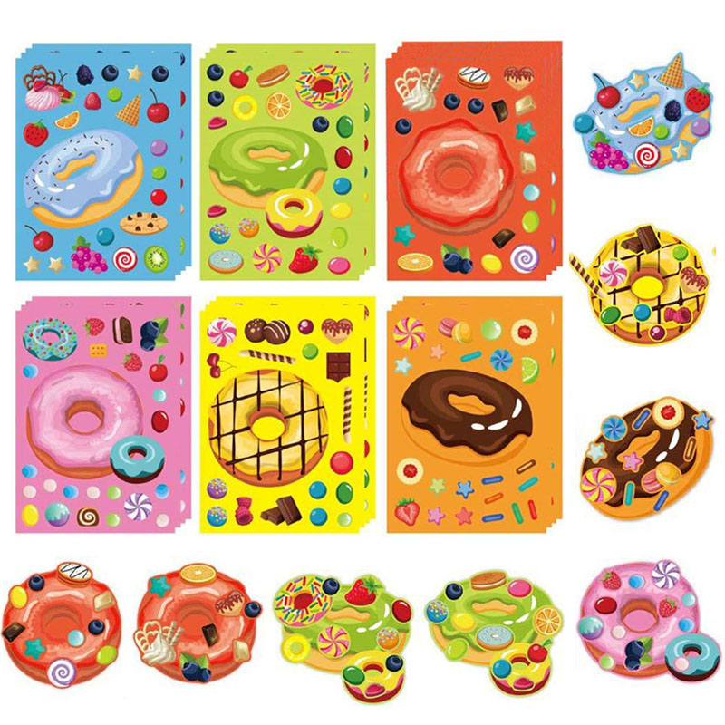 Art Craft 4 Years Old - Maak een gezicht Donut Stickers voor