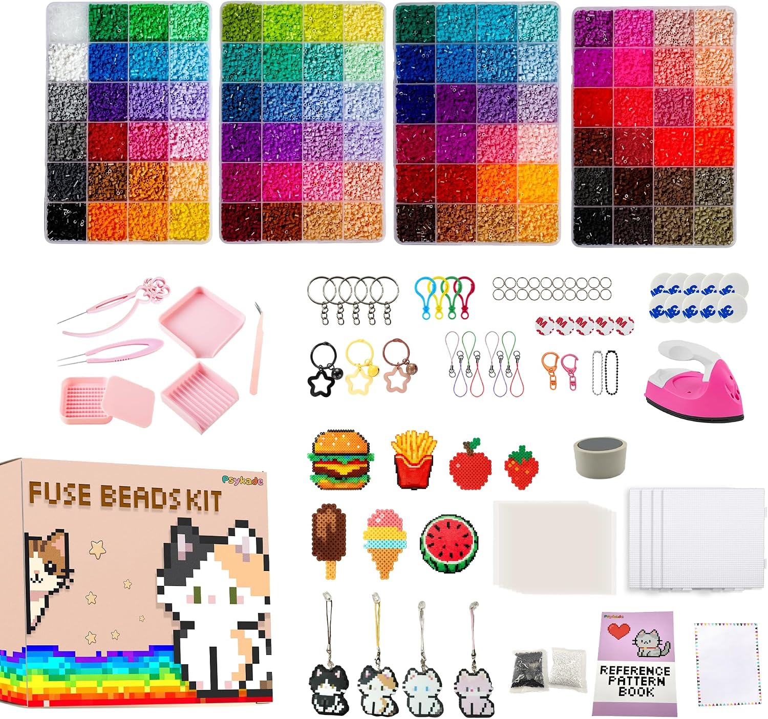 Art Craft Us - Fuse Beads Kit-Easy DIY-96 kleuren 53000