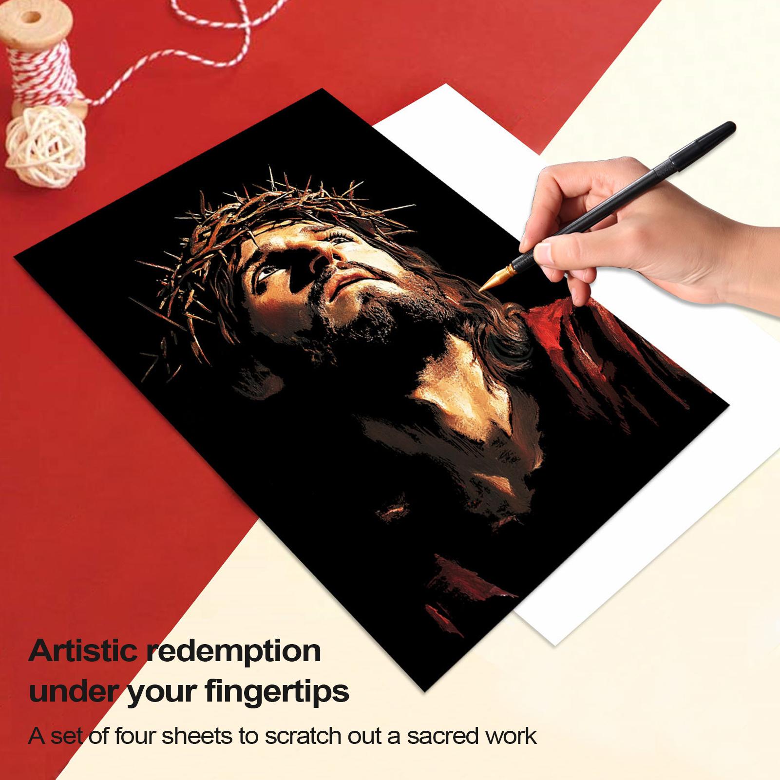 Krasboek Jesus Scratch Paintin - Art Craft Books recensie en prijs