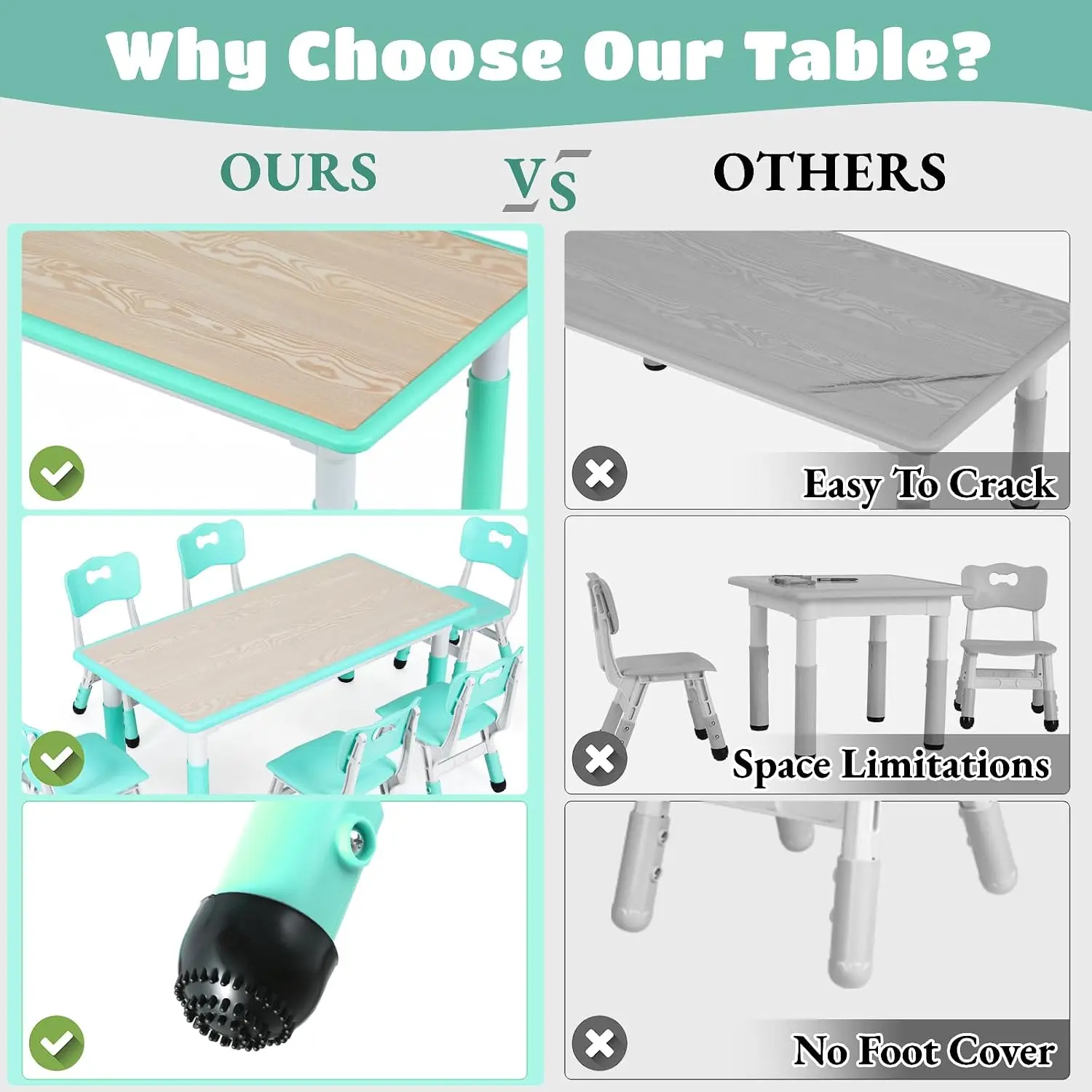 Kindertafel en 6 stoelen set,  - Art Craft Activities For Preschoolers recensie en prijs