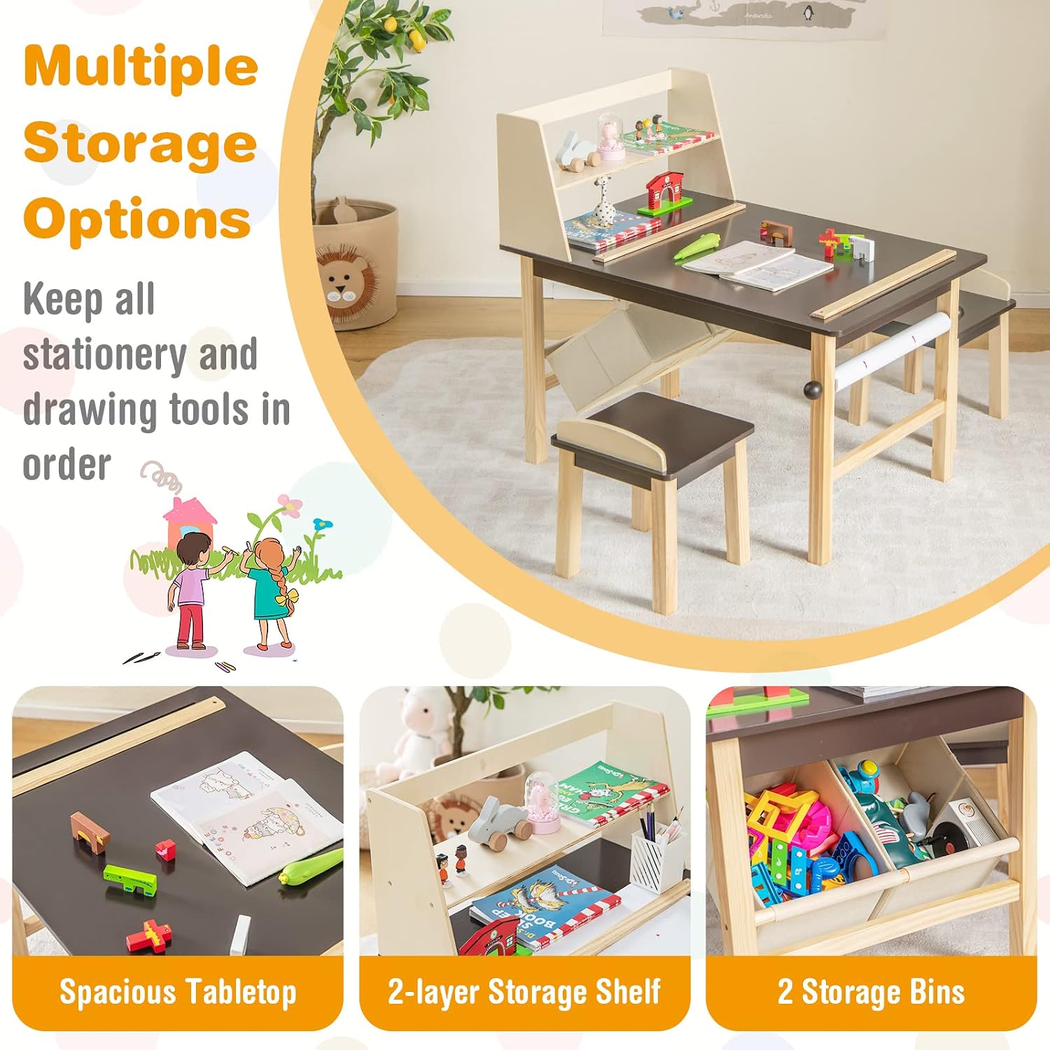 Kinderkunsttafel- en stoelense - Art Craft 3 Year Old recensie en prijs