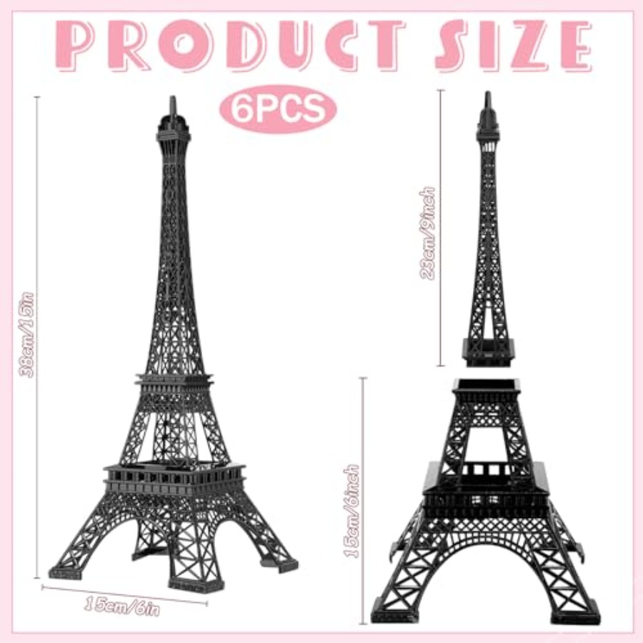 6 stuks 15'' Eiffeltoren beeld - Art Craft Decoration recensie en prijs