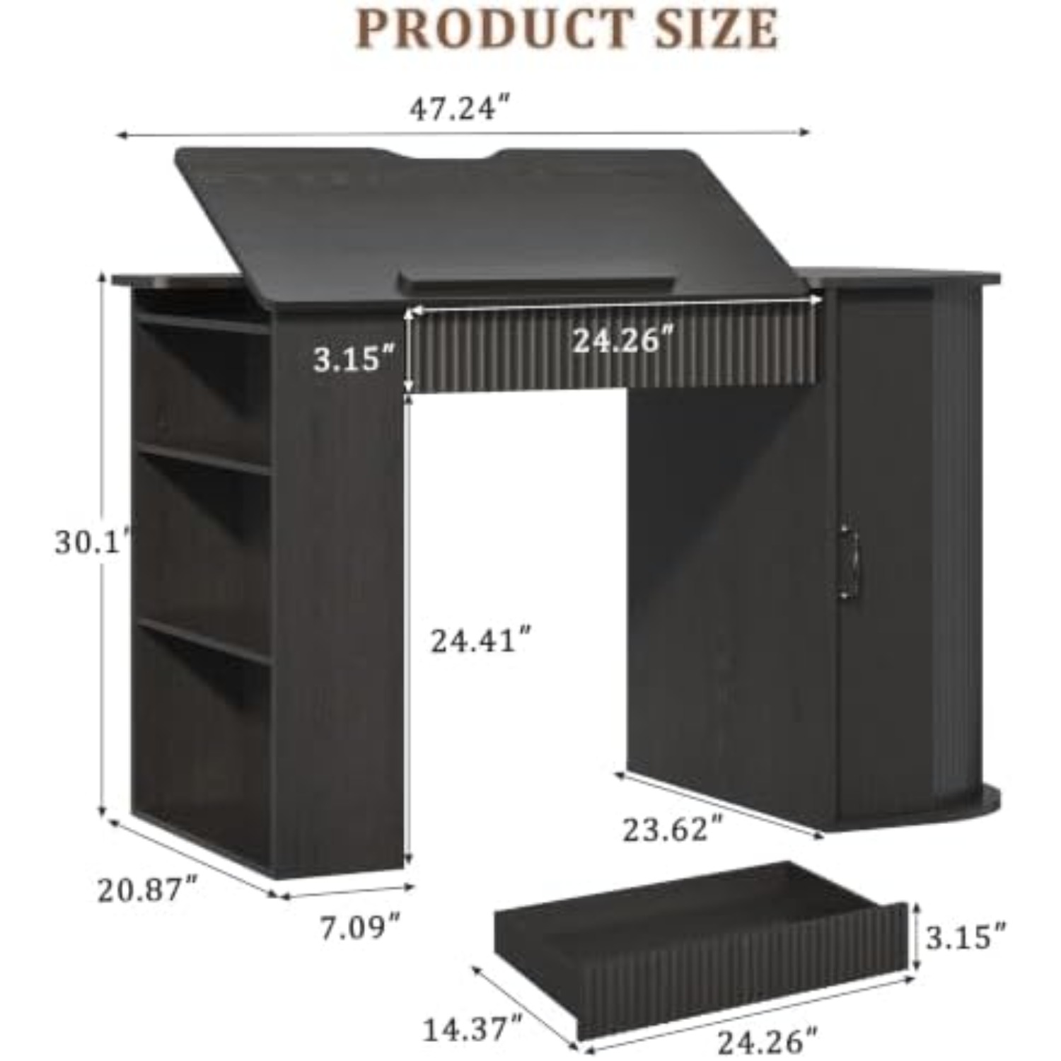 Tekentafel met opbergkast en l - Art Craft Us recensie en prijs
