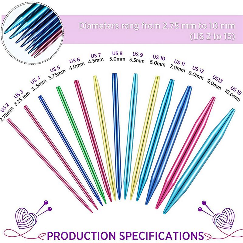 A27F-52-delige aluminium verwi - Knitting Needle Circular recensie en prijs