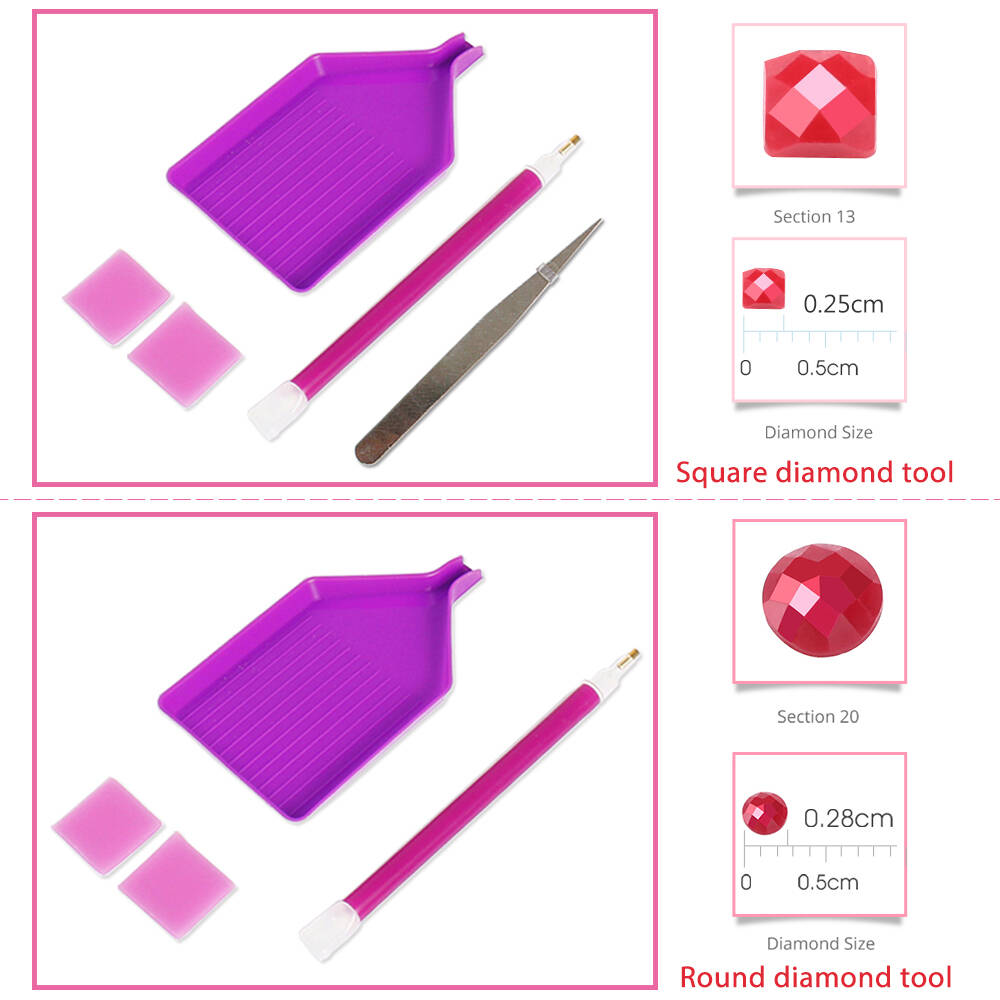 Volledige vierkante ronde diam - Art Craft Girl recensie en prijs