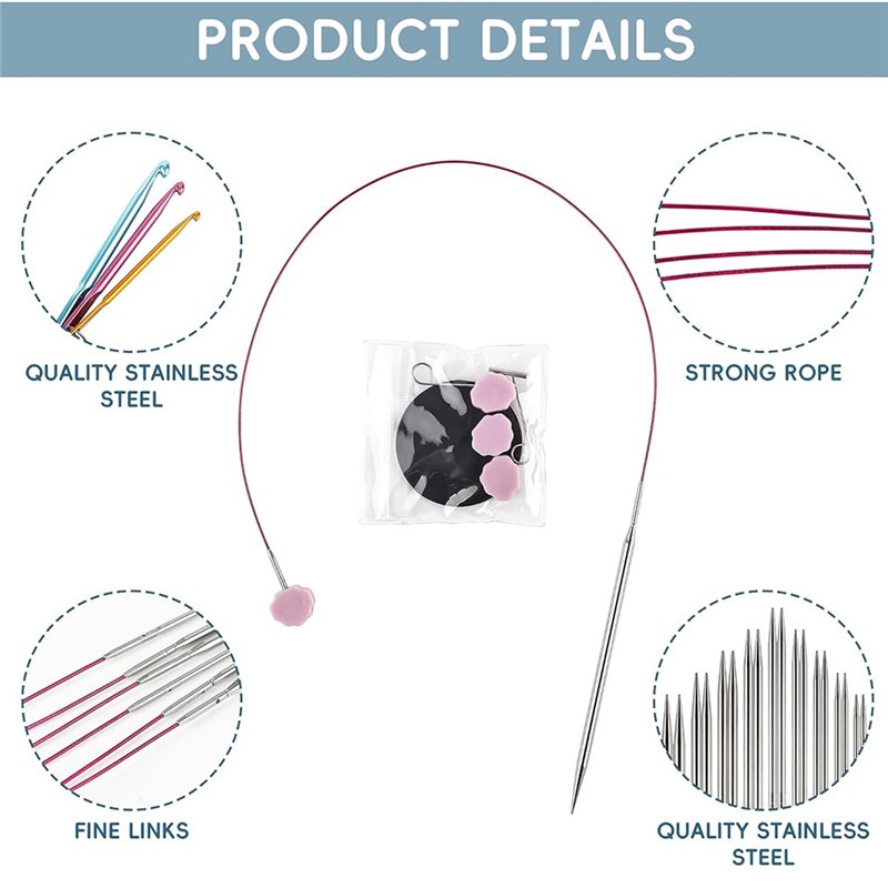 Amerikaanse maten 1, 1.5, 2, 2 - Knitting Needle Circular recensie en prijs