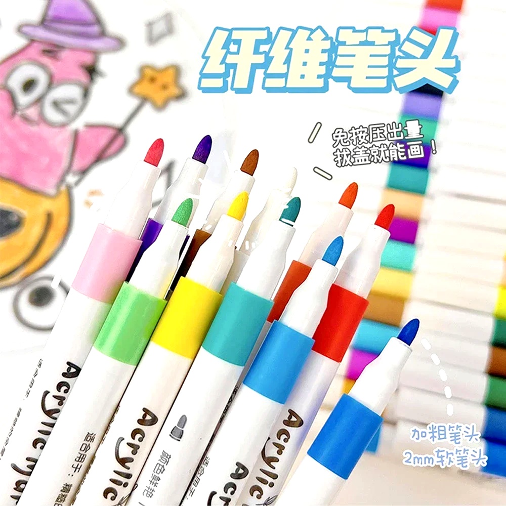 Zachte punt acrylmarker set 12 - Art Craft 4 Years Old recensie en prijs