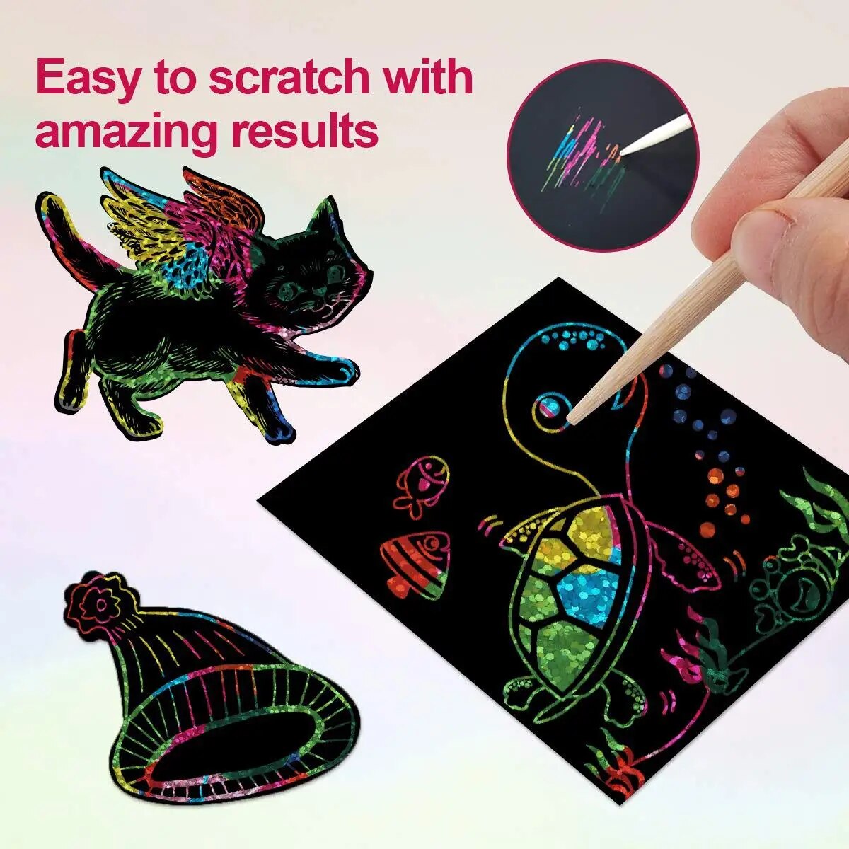 Veel creatieve Scratch Art-kaa - Art Craft 6 Year Old recensie en prijs