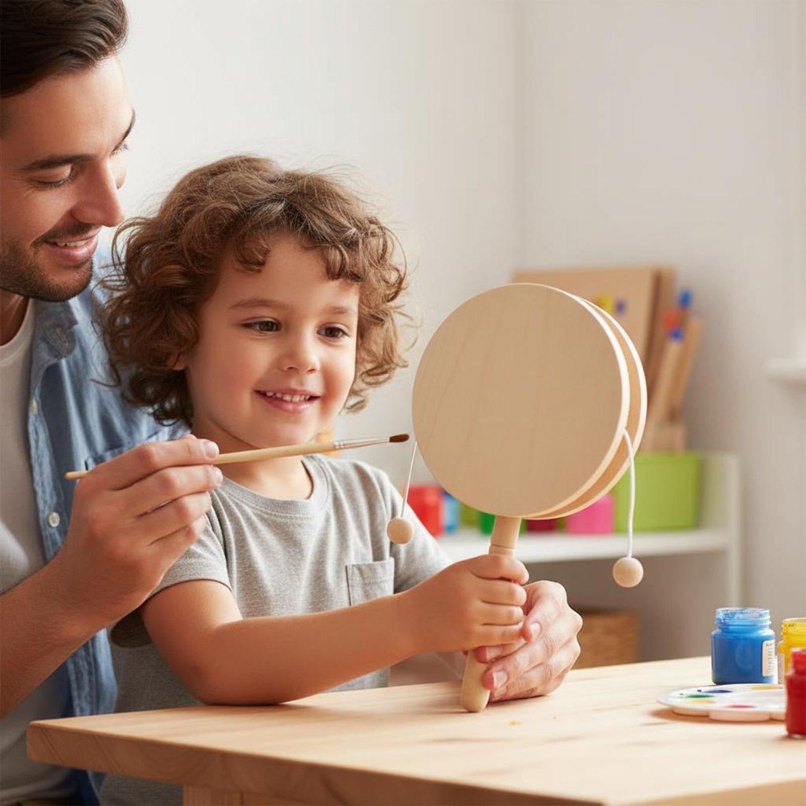 Aanpasbare houten rammelaar-ku - Art Craft Activities For Preschoolers recensie en prijs