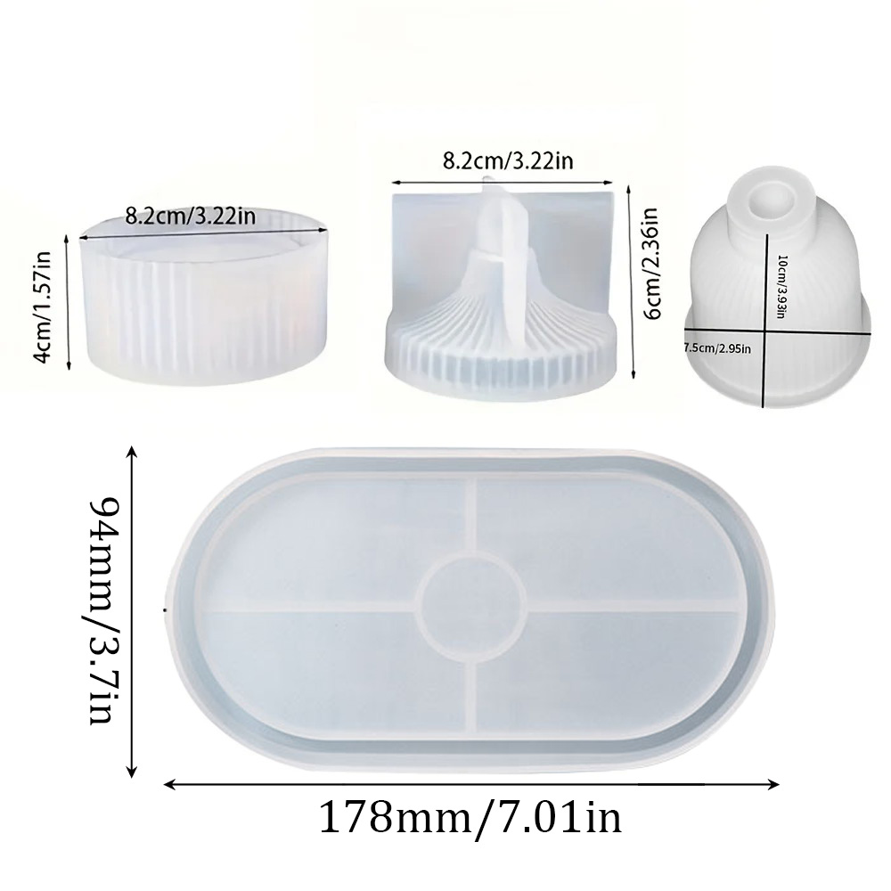 4 stuks siliconen mallen ovale - Art Craft Website recensie en prijs