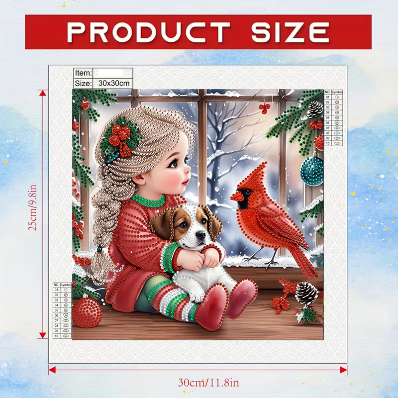 Wintermeisje en hond Diamond P - Art Craft Girl recensie en prijs