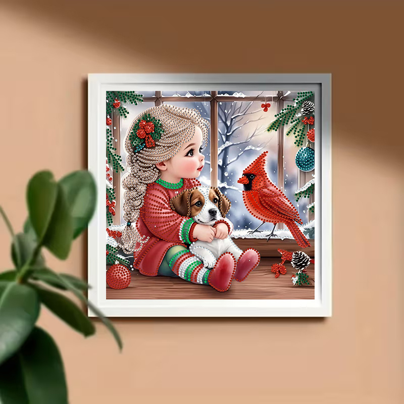 Wintermeisje en hond Diamond P - Art Craft Girl recensie en prijs