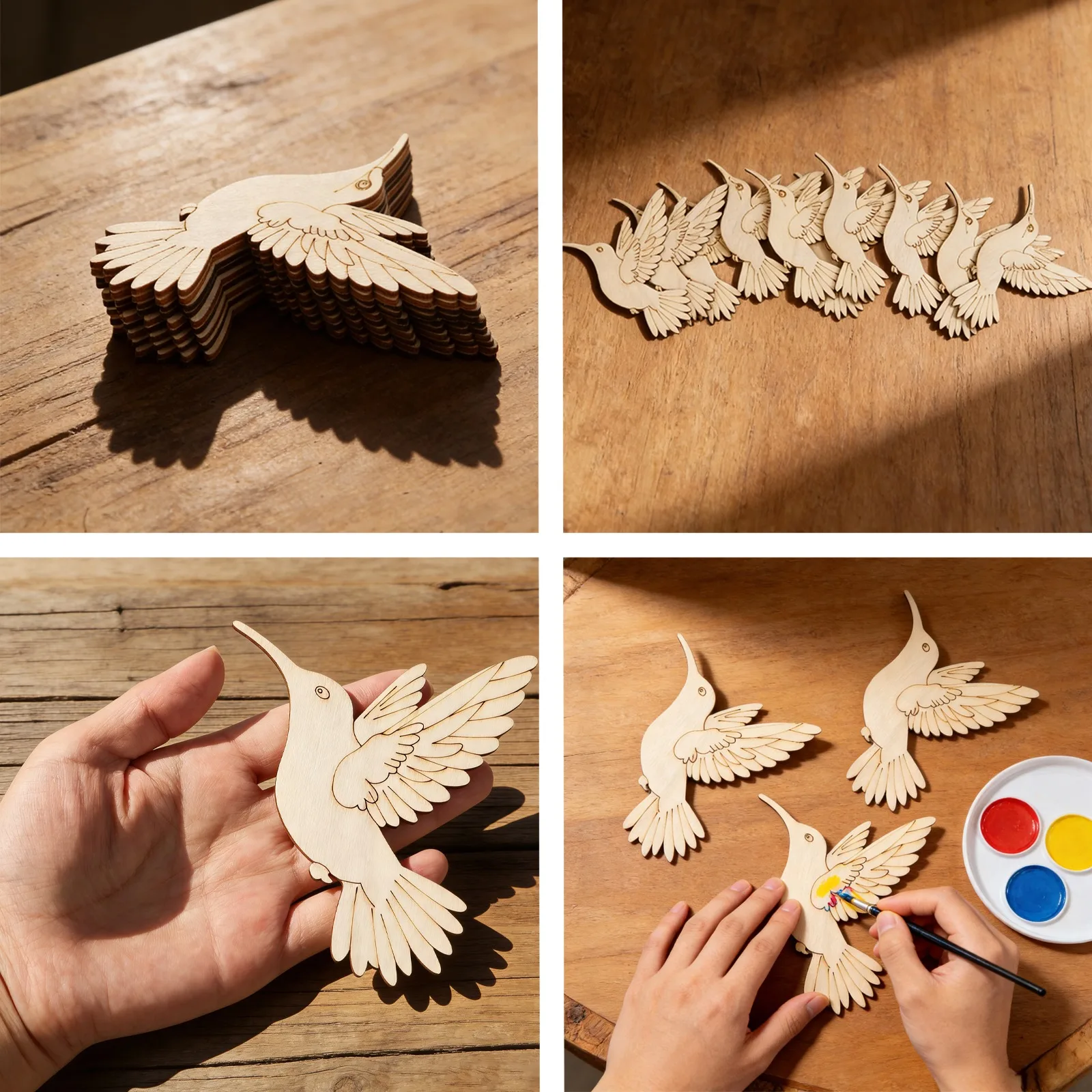 10 stuks onafgewerkte houten d - Art Craft Us recensie en prijs