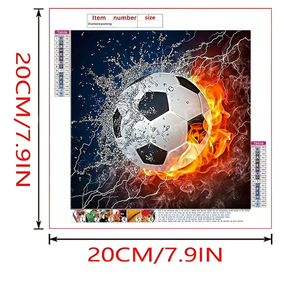 Een set voetbal-diamantschilde - Art Craft Website recensie en prijs