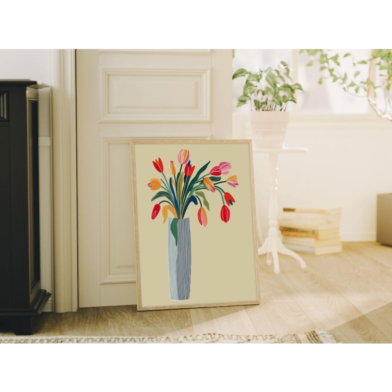 2 stuks tulpbloemen canvas kun - Art Craft Vase recensie en prijs