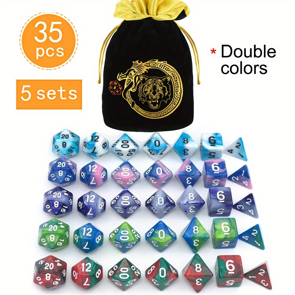 D&D 5 Sets 35 Stuks Polyedrisc - Art Craft Bag recensie en prijs