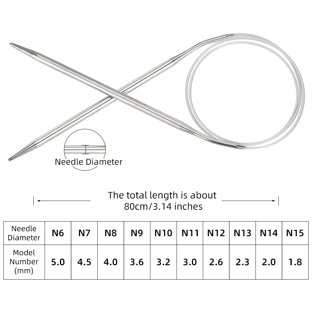 Ergonomische vaste ronde brein - Knitting Needle Circular recensie en prijs