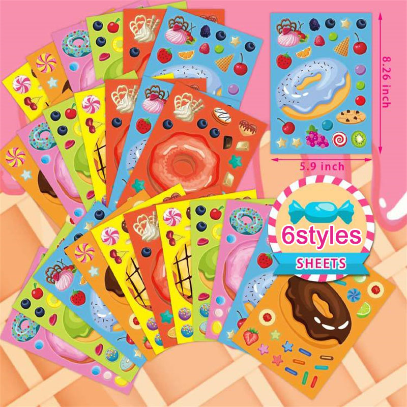 Maak een gezicht Donut Sticker - Art Craft 4 Years Old recensie en prijs